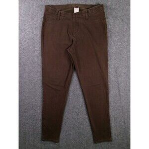 Faded Glory Pants Women Large Brown Skinny Stretch Pull On Jeggings Slim Casual